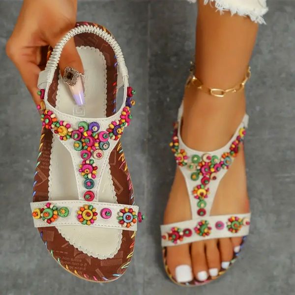 sandals lucyever beaded flowers flat heeled women summer 2023 plus size open toe bohemian woman elastic strap rome shoes 230711, Black
sandals lucyever beaded flowers flat heeled women summer 2023 plus size open toe bohemian woman elastic strap rome shoes 230711, Black
