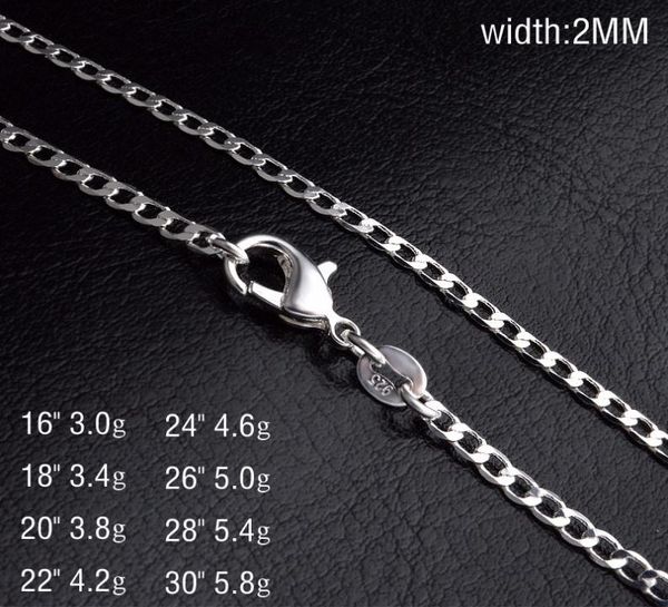 kasanier whole 925 silver necklace solid 2mm 16 30 inches fashion jewelry necklaces men039s and women039s party costum9018079
kasanier whole 925 silver necklace solid 2mm 16 30 inches fashion jewelry necklaces men039s and women039s party costum9018079