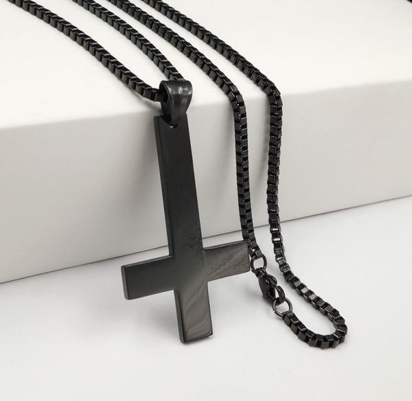 jewelry black tone cross of st peter upside down cross pendant stainless steel catholic necklace box chain 183203269802, Silver
jewelry black tone cross of st peter upside down cross pendant stainless steel catholic necklace box chain 183203269802, Silver