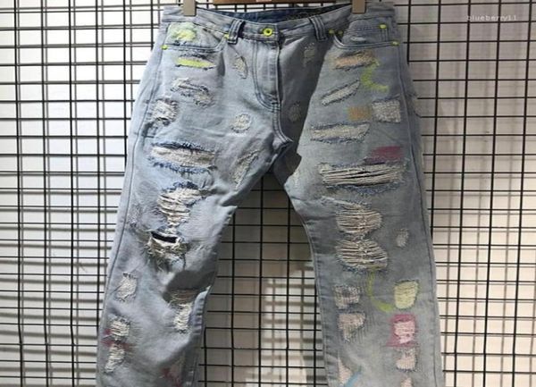men039s jeans streetwear endless high damage hole jean men women quality metal button zipper denim pants letter 3d printing8124510, Blue
men039s jeans streetwear endless high damage hole jean men women quality metal button zipper denim pants letter 3d printing8124510, Blue