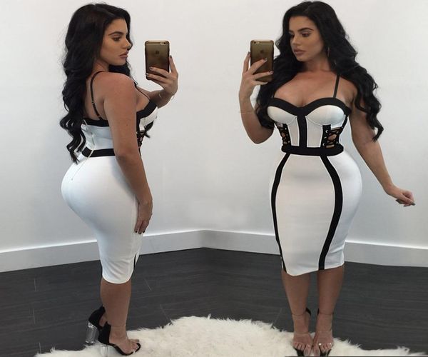2018 new arrival summer women vintage off shoulder spliced vestidos bandage dress4384759, White;black
2018 new arrival summer women vintage off shoulder spliced vestidos bandage dress4384759, White;black