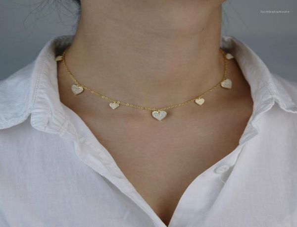 chokers 2 colors heart charm link chain necklace paved cz fashion jewlery for women wedding gift 2021 summer style16857466, Golden;silver
chokers 2 colors heart charm link chain necklace paved cz fashion jewlery for women wedding gift 2021 summer style16857466, Golden;silver