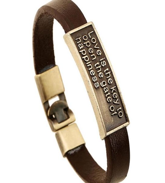 fashion national wind 100 cowhide bracelet boyman retro alloy love is the key to open the gate of happiness leather bracelet 129173029, White
fashion national wind 100 cowhide bracelet boyman retro alloy love is the key to open the gate of happiness leather bracelet 129173029, White