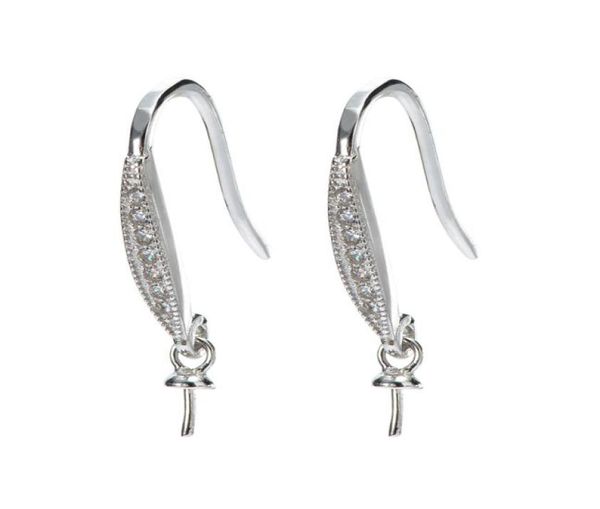 earrings settings 925 sterling silver zircon hook findings diy jewelry making for drop pearl 5 pairs6310048, Slivery;crystal
earrings settings 925 sterling silver zircon hook findings diy jewelry making for drop pearl 5 pairs6310048, Slivery;crystal