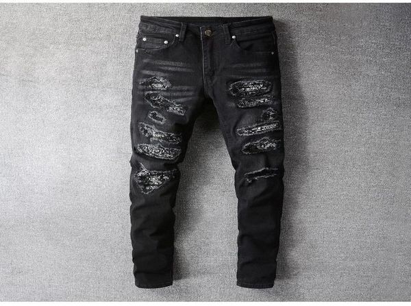 bandana paisley printed men039s jeans patchwork stretch streetwear black denim pencil pants slim skinny ripped trousers 6691826527, Blue
bandana paisley printed men039s jeans patchwork stretch streetwear black denim pencil pants slim skinny ripped trousers 6691826527, Blue