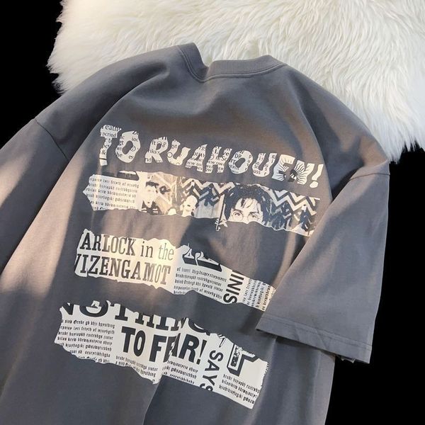 women's tshirt american retro trendy brand niche designloose and versatile couple short sleeved tshirtpure cotton for men women 230711, White
women's tshirt american retro trendy brand niche designloose and versatile couple short sleeved tshirtpure cotton for men women 230711, White