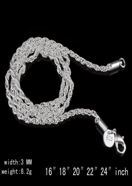 new 3mm ed rope chains for women men 925 sterling silver choker necklaces jewelry in bulk 1630 inches9034056
new 3mm ed rope chains for women men 925 sterling silver choker necklaces jewelry in bulk 1630 inches9034056