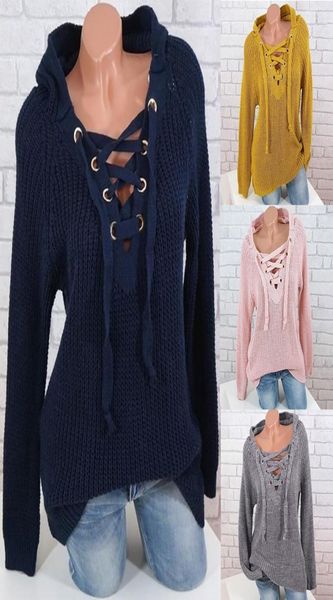 women sweater v neck knitted lace up bandage cross ties pullover loose casual long knitwear jumper autumn sweter mujer3s2481487, White;black
women sweater v neck knitted lace up bandage cross ties pullover loose casual long knitwear jumper autumn sweter mujer3s2481487, White;black