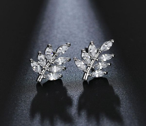 new leaf shaped stud earrings with marquise cut cz stone korean fashion style earing jewelery gift for women6989526, Golden;silver
new leaf shaped stud earrings with marquise cut cz stone korean fashion style earing jewelery gift for women6989526, Golden;silver