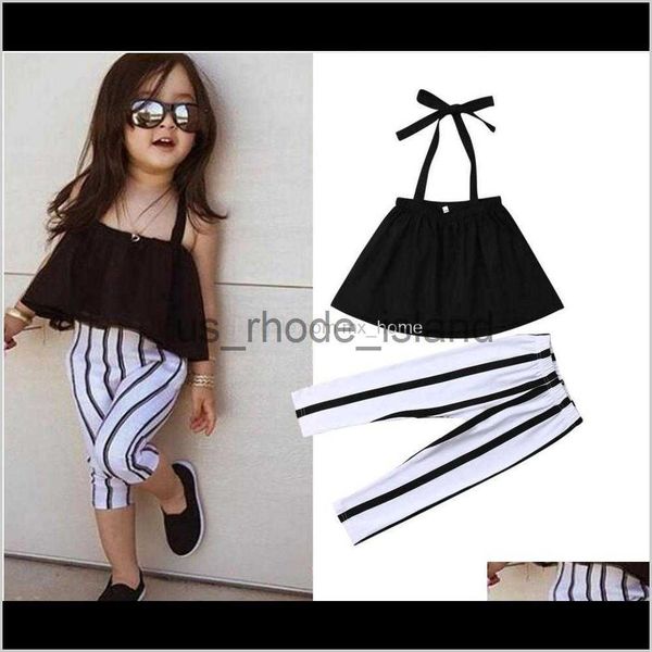 clothing sets summer girls children black triped pants 2pcs set kids suit girl outfits 8090100110120cm zxs1m yualo x0712, White
clothing sets summer girls children black triped pants 2pcs set kids suit girl outfits 8090100110120cm zxs1m yualo x0712, White