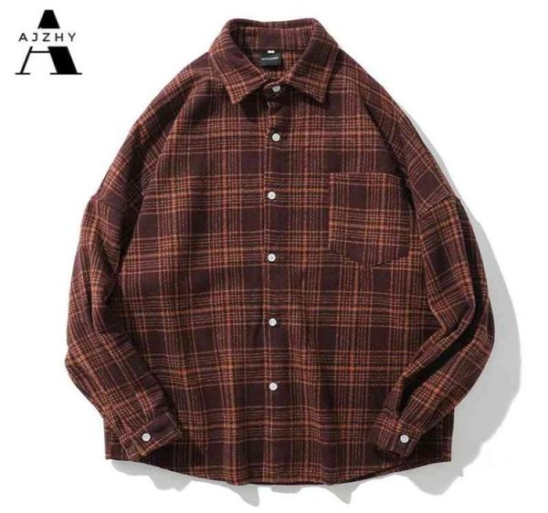 casual men shirt long sleeve autumn winter thick plaid flannel shirts mens of women vintage japanese streetwear pocket camisas 2101620461, White;black
casual men shirt long sleeve autumn winter thick plaid flannel shirts mens of women vintage japanese streetwear pocket camisas 2101620461, White;black