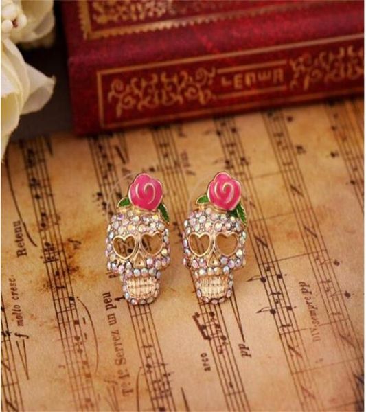 pink rose skeleton ear studs rose rhinestone skull earrings stud earrings for women girls fashion jewelry2831683, Golden;silver
pink rose skeleton ear studs rose rhinestone skull earrings stud earrings for women girls fashion jewelry2831683, Golden;silver