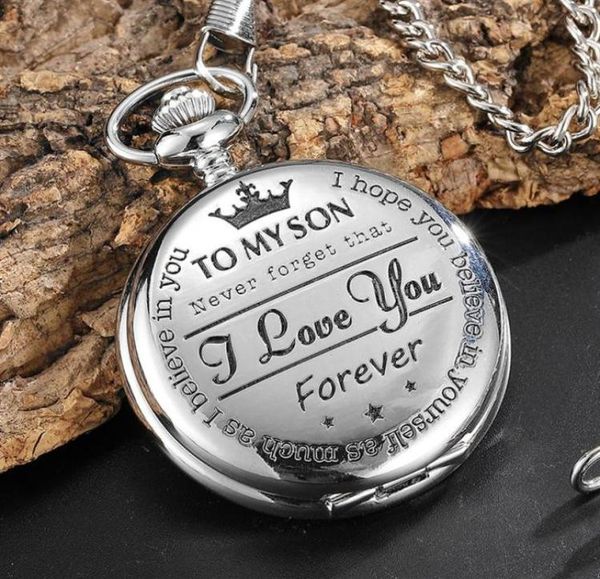 to my son gifts i love you son girls boys present silver steampunk pocket watch with fob chain for necklace pendant watches286y5370167, Slivery;golden
to my son gifts i love you son girls boys present silver steampunk pocket watch with fob chain for necklace pendant watches286y5370167, Slivery;golden