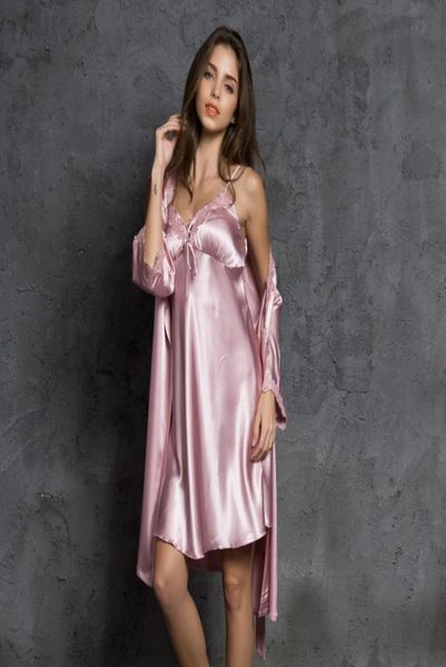 women vneck silk satin night dress long sleeveless nighties nightgown nightdress lace sleepwear 2 pieces set nightwear8724894, Black;red
women vneck silk satin night dress long sleeveless nighties nightgown nightdress lace sleepwear 2 pieces set nightwear8724894, Black;red
