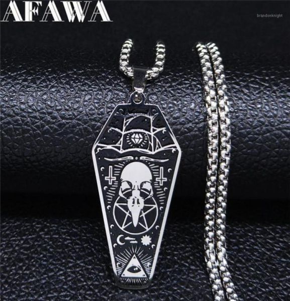 afawa witchcraft vulture coffin pentagram inverted cross stainless steel necklaces pendants women silver color jewelry n3315s0213613403
afawa witchcraft vulture coffin pentagram inverted cross stainless steel necklaces pendants women silver color jewelry n3315s0213613403