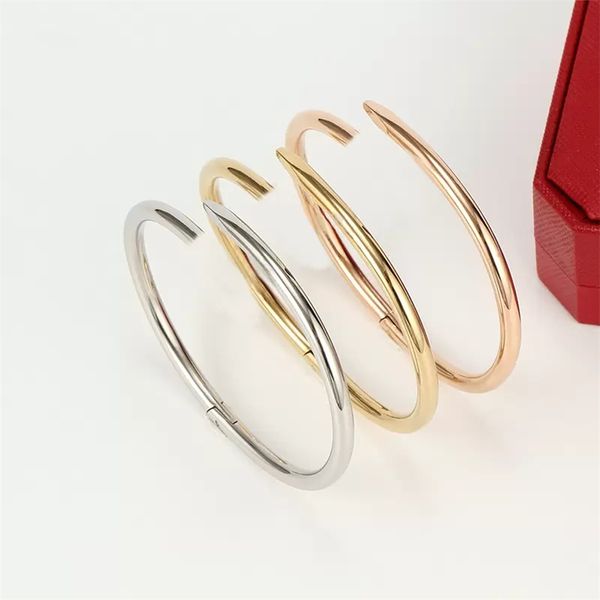 classic bangles designer gold silver nail bracelet titanium steel cuff 4 color fashion bangle nlay diamond bracelets womens mens love jewelr, White
classic bangles designer gold silver nail bracelet titanium steel cuff 4 color fashion bangle nlay diamond bracelets womens mens love jewelr, White