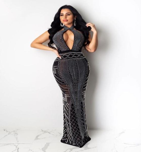 women floor length evening dresses black rhine halter maxi prom dress bling plaid sheer mesh hole long bodycon party dre4193055, White;black
women floor length evening dresses black rhine halter maxi prom dress bling plaid sheer mesh hole long bodycon party dre4193055, White;black