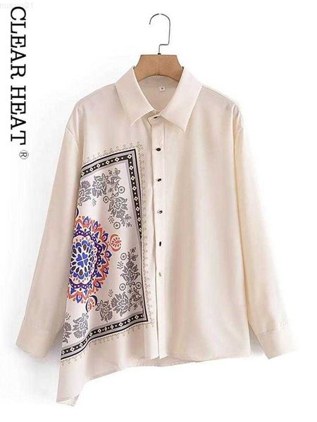 women's blouses shirts women vintage floral print asymmetric shirt office lady lapel long sleeve blouses 2023 spring female chic casual, White
women's blouses shirts women vintage floral print asymmetric shirt office lady lapel long sleeve blouses 2023 spring female chic casual, White