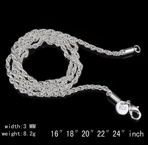 new 3mm ed rope chains for women men 925 sterling silver choker necklaces jewelry in bulk 1630 inches8419898
new 3mm ed rope chains for women men 925 sterling silver choker necklaces jewelry in bulk 1630 inches8419898