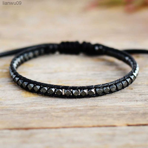 men's bracelet jewelry hematite beads adjustable wrap bracelets vegan cord steampunk lovers couples braclet jewellery gifts l230704, Black
men's bracelet jewelry hematite beads adjustable wrap bracelets vegan cord steampunk lovers couples braclet jewellery gifts l230704, Black