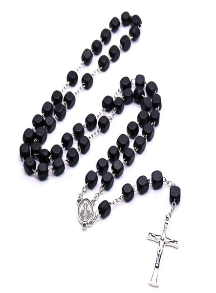 2021 black square wood christ rosary neckalce vintage cross beads strand necklace long religious pray jewelry new4727425, Silver
2021 black square wood christ rosary neckalce vintage cross beads strand necklace long religious pray jewelry new4727425, Silver
