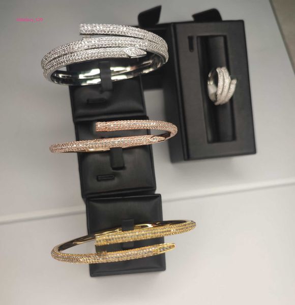 high end luxury gold cuff tennis nail bangle bracelet diamonds chain designer for women men couple fashion designer wedding party thanksgivi, Black
high end luxury gold cuff tennis nail bangle bracelet diamonds chain designer for women men couple fashion designer wedding party thanksgivi, Black