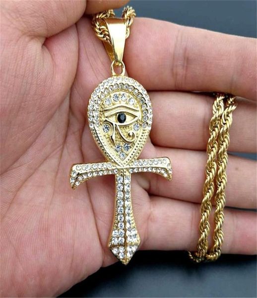 egyptian ankh cross pendant necklace for womenmen gold color stainless steel eye of horus necklace iced out bling egypt jewelry 26494233, Silver
egyptian ankh cross pendant necklace for womenmen gold color stainless steel eye of horus necklace iced out bling egypt jewelry 26494233, Silver