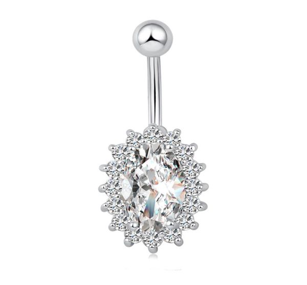 18k white gold color crystal paved oval purplewhite zircon cz piercing body jewelry bijoux belly button ring for wome2412632, Silver 
18k white gold color crystal paved oval purplewhite zircon cz piercing body jewelry bijoux belly button ring for wome2412632, Silver