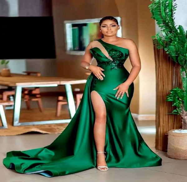 2022 elegant dark green sequined mermaid prom dresses one shoulder neck side split evening gowns satin sweep train formal dress7100885, Black
2022 elegant dark green sequined mermaid prom dresses one shoulder neck side split evening gowns satin sweep train formal dress7100885, Black