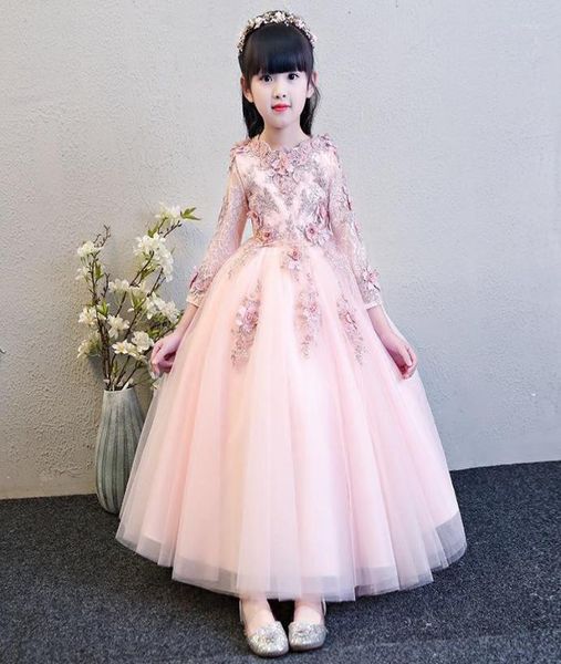 girl dresses elegant pink tulle flower dress for wedding long sleeve appliques kids party prom first communion princess3037016, Red;yellow
girl dresses elegant pink tulle flower dress for wedding long sleeve appliques kids party prom first communion princess3037016, Red;yellow