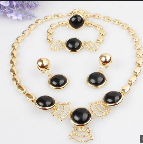 round design wedding gifts 18k gold plated austrian crystal necklace bracelet ring earrings jewelry set for women8181979, Black
round design wedding gifts 18k gold plated austrian crystal necklace bracelet ring earrings jewelry set for women8181979, Black