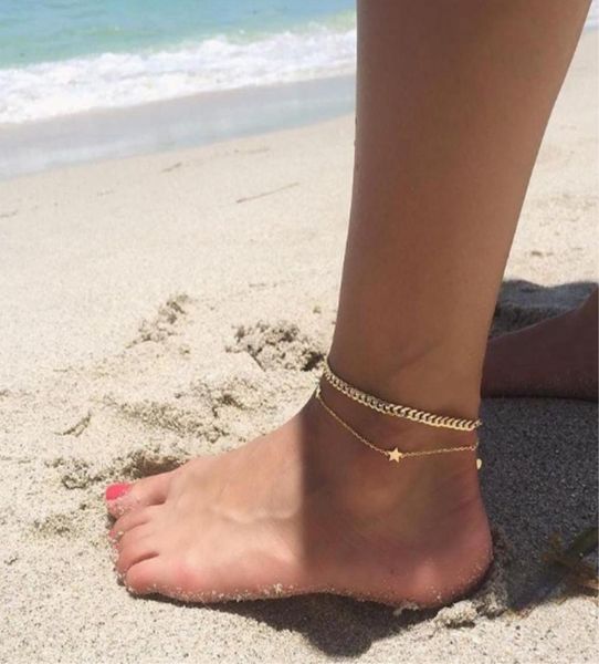 fashion double layer star pendant anklets gold plated chain bracelet anklet foot jewelry for women summer beach fashion jewelry6058309, Red;blue
fashion double layer star pendant anklets gold plated chain bracelet anklet foot jewelry for women summer beach fashion jewelry6058309, Red;blue