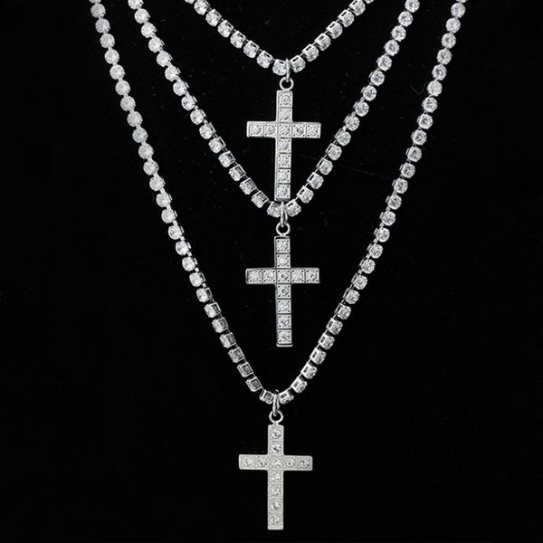 men039s stainless steel pendant necklace cz cubic zircon cross hip hop cluster simulated diamond tennis 455060cm chain7125039, Silver
men039s stainless steel pendant necklace cz cubic zircon cross hip hop cluster simulated diamond tennis 455060cm chain7125039, Silver