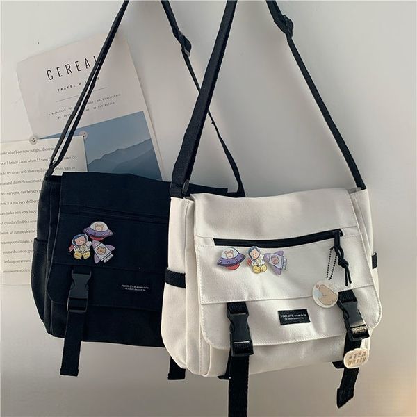 evening bags harajuku versatile canva crossbody solid color flip casual handbag shoulder teen girls messenger bag satchels 230711
evening bags harajuku versatile canva crossbody solid color flip casual handbag shoulder teen girls messenger bag satchels 230711