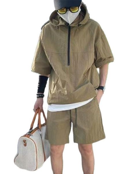 men's tracksuits 2pcs men summer tracksuit shorts set hooded t shirt zipped matching solid cargo large size casual suit 4xl male clothe, Gray
men's tracksuits 2pcs men summer tracksuit shorts set hooded t shirt zipped matching solid cargo large size casual suit 4xl male clothe, Gray
