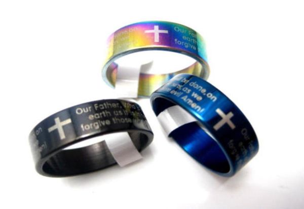 brand new 30pcs english prayer bible lords stainless steel band cross rings large sizes whole lot9594095, Silver
brand new 30pcs english prayer bible lords stainless steel band cross rings large sizes whole lot9594095, Silver