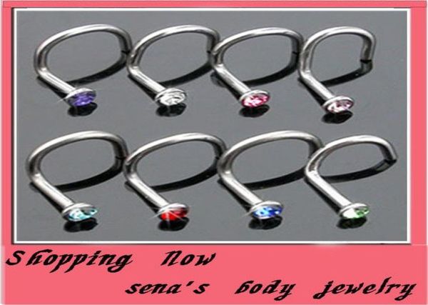 18 gauge nose stud with gem nose ring body jewelry body piercing jewelry mixing color2612232, Silver
18 gauge nose stud with gem nose ring body jewelry body piercing jewelry mixing color2612232, Silver