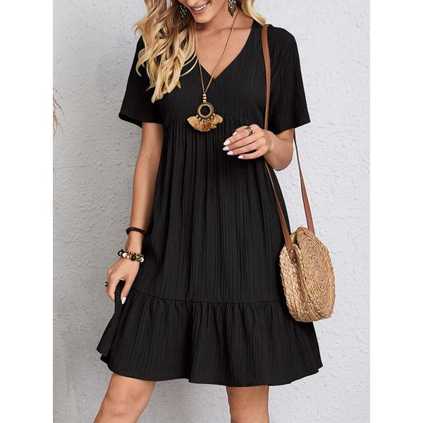 urban dresse aline mini dress elegant vneck short sleeve beach vintage ruffles female loose casual solid party dresses vestidos 230711, White;black
urban dresse aline mini dress elegant vneck short sleeve beach vintage ruffles female loose casual solid party dresses vestidos 230711, White;black