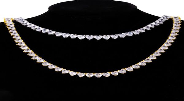 7mm 1624inch gold plated bling cz heart tennis chain necklaces for men women chain fashion jewelry5254002, Silver
7mm 1624inch gold plated bling cz heart tennis chain necklaces for men women chain fashion jewelry5254002, Silver