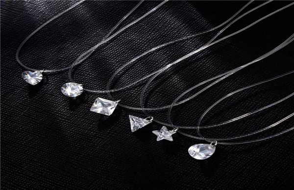 summer beach jewelry luxury fishing line fishing wire round star water drop heart crystal pendant invisible necklace for girls3032171, Silver
summer beach jewelry luxury fishing line fishing wire round star water drop heart crystal pendant invisible necklace for girls3032171, Silver
