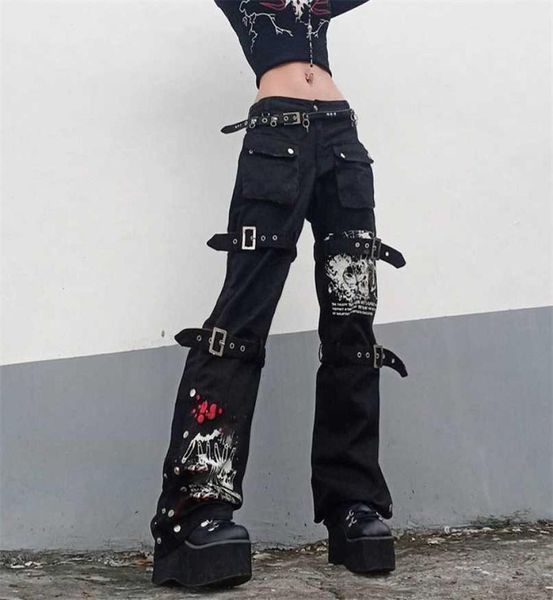 punk style printed lowrise jeans women039s gothic fashion overalls with buckle pocket retro denim trousers y2k 2111295119591, Blue
punk style printed lowrise jeans women039s gothic fashion overalls with buckle pocket retro denim trousers y2k 2111295119591, Blue