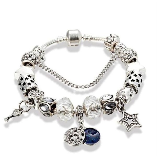 whole-charm bracelet classic diy stars moon white beaded bracelet for jewelry with original box birthday 236t212y9756851, Golden;silver
whole-charm bracelet classic diy stars moon white beaded bracelet for jewelry with original box birthday 236t212y9756851, Golden;silver