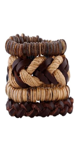bangle jessingshow 4 pcsset weave leather bracelets men wood beads charm women homme femme punk style vintage male jewelry1312882, Black
bangle jessingshow 4 pcsset weave leather bracelets men wood beads charm women homme femme punk style vintage male jewelry1312882, Black