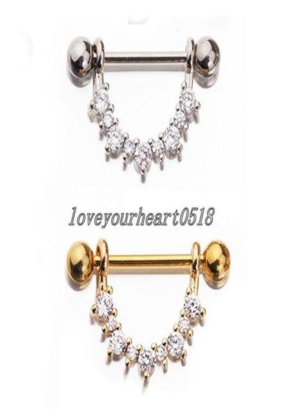stainless steel inlaid zircon breast rings nipple piercing jewelry nipple bar ring barbell body pircing women accessories1345676, Silver
stainless steel inlaid zircon breast rings nipple piercing jewelry nipple bar ring barbell body pircing women accessories1345676, Silver