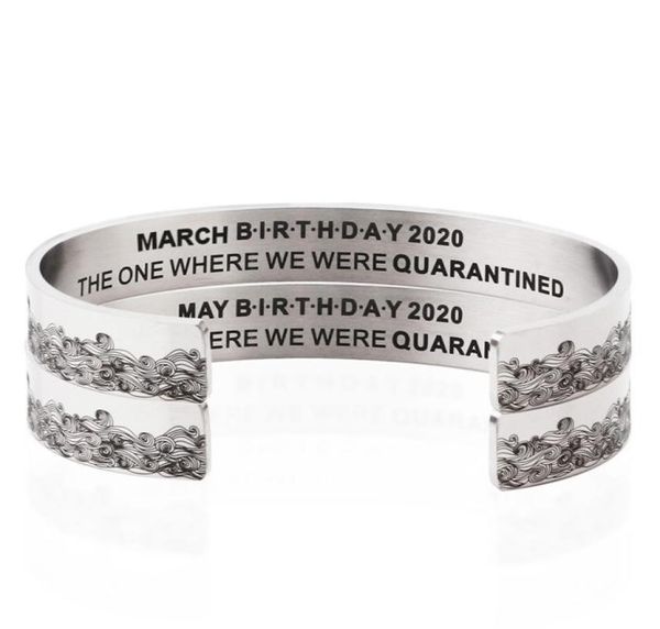 stainless steel quarantine bracelet women men birthday cuff bangle april may june july fashion women wave beach jewelry gifts2235676, White
stainless steel quarantine bracelet women men birthday cuff bangle april may june july fashion women wave beach jewelry gifts2235676, White