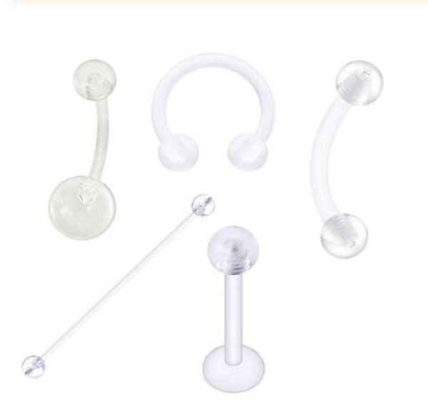 16g clear acrylic uv belly button rings nose eyebrow lip ring bar industrial barbell ear piercing body jewelry5762362, Silver
16g clear acrylic uv belly button rings nose eyebrow lip ring bar industrial barbell ear piercing body jewelry5762362, Silver