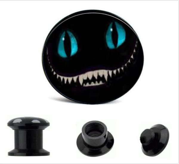 acrylic cheshire cat logo ear gauge plug and tunnel ear stretcher expander 4mm16mm screw fit plug piercing5061816, Silver
acrylic cheshire cat logo ear gauge plug and tunnel ear stretcher expander 4mm16mm screw fit plug piercing5061816, Silver