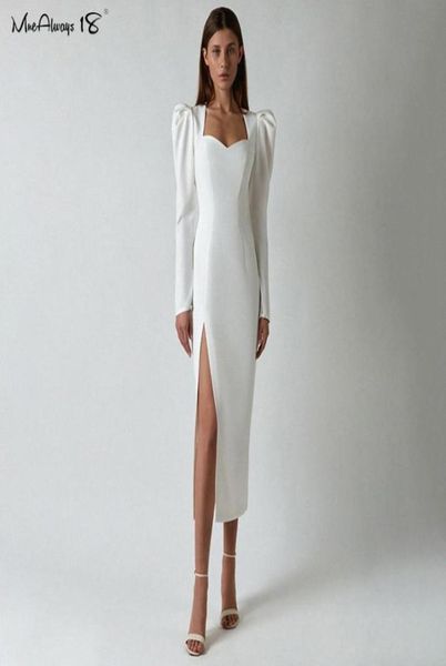 casual dresses elegant bodycon midi dress women white high split puff sleeve autumn winter evening party ladies3099278, Black;gray
casual dresses elegant bodycon midi dress women white high split puff sleeve autumn winter evening party ladies3099278, Black;gray