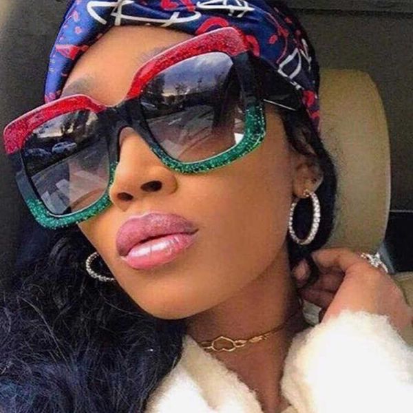 new glittering square sunglasses personalized decoration men's and women's glasses fashion sunglasses trend, White;black
new glittering square sunglasses personalized decoration men's and women's glasses fashion sunglasses trend, White;black