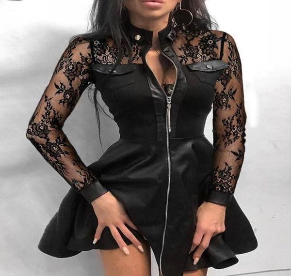 club new womens autumn winter beach dress leather vneck long sleeve skirt dresses pocket size sxl2693675, White;black
club new womens autumn winter beach dress leather vneck long sleeve skirt dresses pocket size sxl2693675, White;black